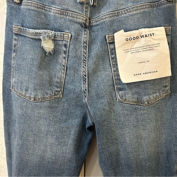 NWT Good American Good Waist Skinny High Rise Jeans - Picture 7 of 9